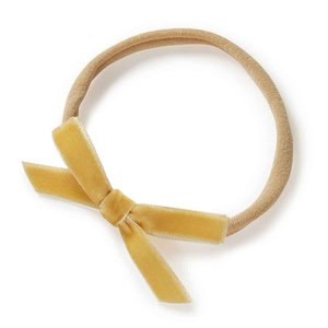 Snuggle Hunny Kids: Snuggle Hunny Kids Petite Velvet Bow (Gold)