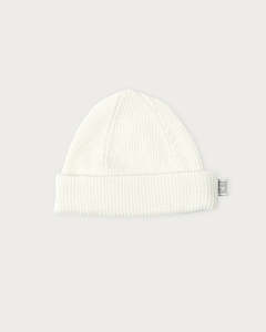 Babu Merino: Babu Merino Rib Beanie (Cream)