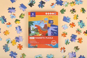 Mieredu: Mier Edu 2 in 1 Magnetic Puzzle (Dinosaurs)