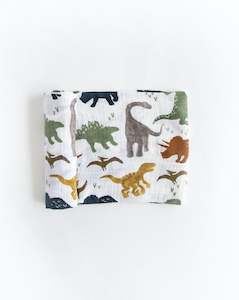 Little Unicorn Cotton Muslin Swaddle (Dino Friends)