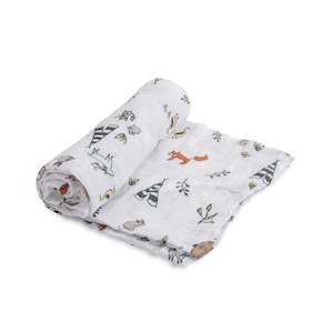 Little Unicorn Cotton Muslin Swaddle (Forest Friends)