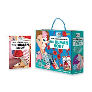Sassi: Sassi Puzzle & Book Set - The Human Body (200 Pce Puzzle)