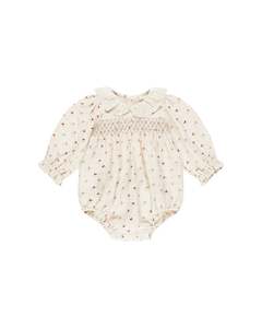 Clothing Baby Playsuits Rompers: Quincy Mae Callie Romper (Heart Ditsy)