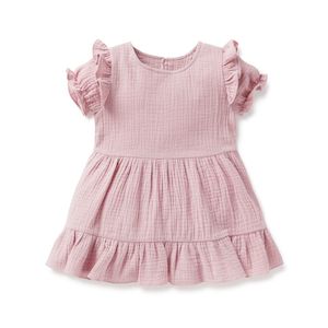 Aster Oak: A&O Rosette Muslin Dress (Rose)