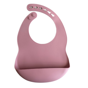 Clothing Toddler Accessories: Petite Silicone Bib (Dusky Rose)