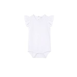 Milky Baby: Milky Broderie Frill Bubbysuit (White)