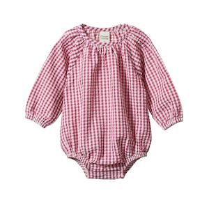 Clothing Baby Playsuits Rompers: Nature Baby Meadow Bodysuit Gingham (Jam Check)