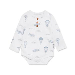 Aster Oak: A&O Air Balloon Henley Onesie (White)