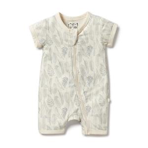 All Clothing: W&F Organic Boyleg Zipsuit (New Leaf)