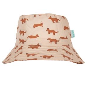 Acorn Wide Brim Bucket Sun Hat (Red Dog)