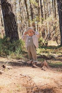 Clothing Boys Jumpers Sweats: KYND Baby Knit Chunky Cardigan (Oatmeal) - Boys