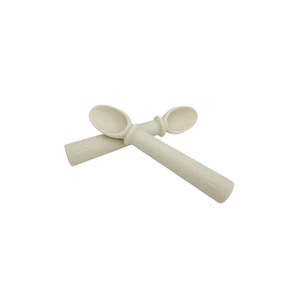 Petite Eats Silicone First Spoon Set (Sand)