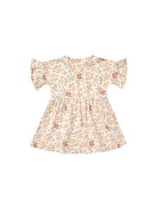 Tween Girl: Rylee + Cru Ruffle Babydoll Dress (Pink Floral)