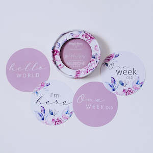 Snuggle Hunny Kids Milestone Cards (Lilac Skies + Butterfly Lilac)