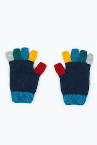 Merino & Possum Kids Fingerless Gloves (Twilight)
