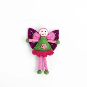Gift Ideas For Pre Schoolers: Tara Treasures Felt Leaf Fairy (Pink Hair)