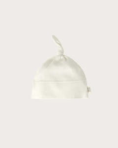 Babu Organic Cotton Knotted Beanie (Cream)