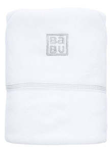 Babu Hooded Baby Towel (Grey Stitch)