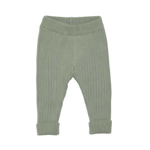KYND Baby Chunky Rib Knit Pants (Sage)