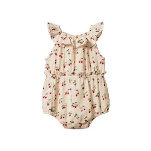 Nature Baby Plum Suit (Strawberry Blush Print)