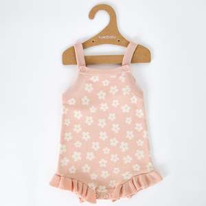 KYND Baby Jacquard Knit Frill Romper (Pearl)