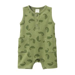 Nature Baby Organic Cotton Camper Suit (Chameleon Print)