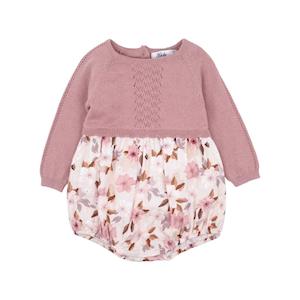 Bebe Aubrey Knitted Bodice Romper