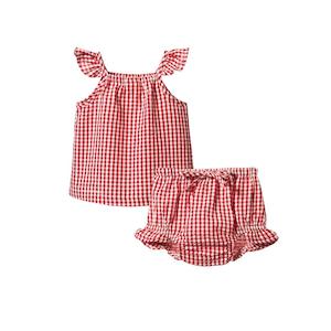 Nature Baby Petal Set Gingham (Red Check)