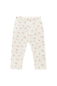 Jamie Kay Organic Cotton Everyday Leggings (Simple Flowers Egret)