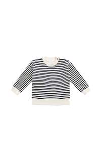 Clothing Baby Jumpers Sweats: Jamie Kay Organic Cotton Peyton Sweatshirt (Slim Stripe Charter/Cloud)
