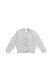 Clothing Boys Jumpers Sweats: Jamie Kay Franco Cardigan (Light Grey Marle) - Boys