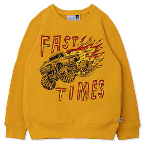 Clothing Boys Jumpers Sweats: Minti Fast Times Furry Crew (Mustard)