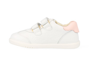 Bobux I Walk Sprite Embossed Trainer (White + Seashell Shimmer)