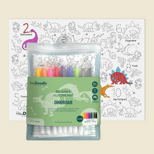 HeyDoodle Large Reusable Silicone Activity Mat (DinoRoar)