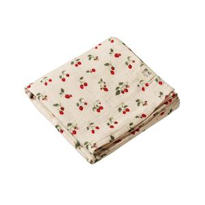 Nature Baby Muslin Wrap (Strawberry Blush Print)