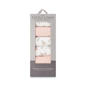 Bath Skincare: Little Linen Towelling Washcloths 6pk (Harvest Bunny)