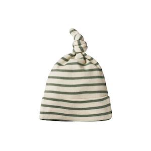 Winter Beanies: Nature Baby Organic Cotton Knotted Beanie (Nettle Sailor Stripe)