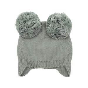Bebe Ciara Pom Pom Knitted Beanie (Dusky Sage)