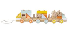 Classic World Wooden Pull Train (Pastel)