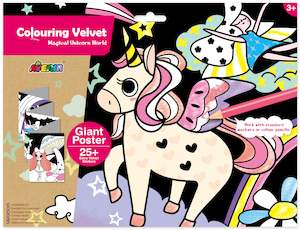 Avenir Art Craft: Avenir Colouring Velvet (Unicorns)