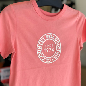 Country Road Oversized Circle Logo Tee (Strawberry)