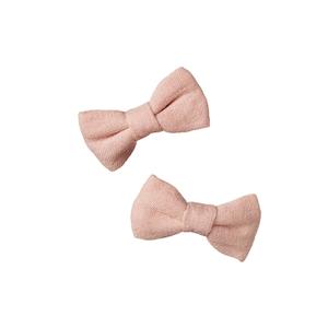 Nature Baby Bow Hair Clips 2pk (Rose Dust)