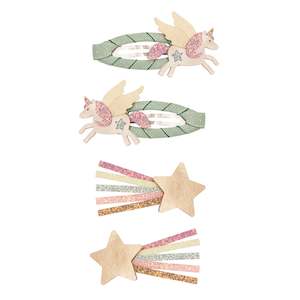 Hair Accessories: Mimi & Lula Fly Unicorn Clip Set (Bright Multi)