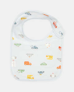 Toshi Classic Baby Bib (Working Wheels)