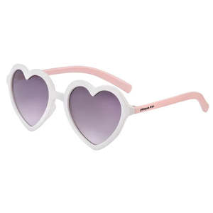 Sunglasses: Frankie Ray Heart Kids Sunglasses (Milkshake)