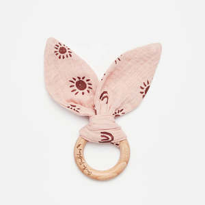 OTD Bunny Ears Teether (Sunny Blush Plum)