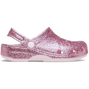 Footwear Confident Walkers: Crocs Classic Chunky Glitter Clog Toddlers (Pink Milk)