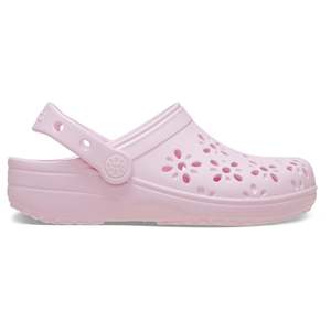 Crocs Classic Cut Out Floral Clog Kids (Pink Milk)