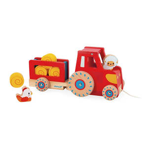 Farm: Janod Wooden Farm Tractor & Trailer Set