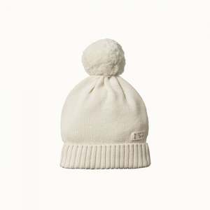 Nature Baby Merino Alpine Pom Pom Beanie (Natural)